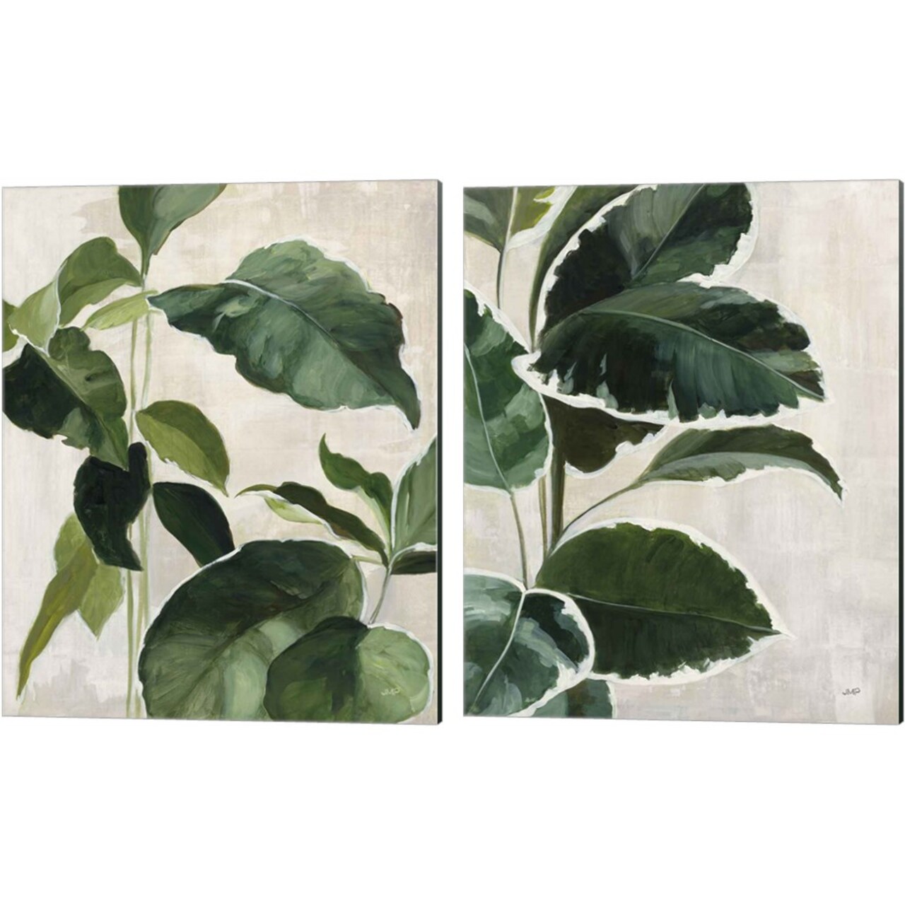 Tropical Study by Julia Purinton 12" x 15" Canvas Wall Art (Set of 2)